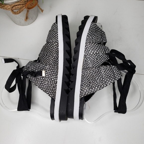 Circus by Sam Edelman Riley Snake Embossed Black & White Summer Sandels sz 7M - Picture 8 of 12